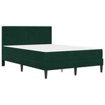 vidaXL Cadre de lit avec matelas Vert foncé 140 x 200 cm Velours