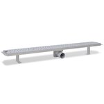 vidaXL Drain de douche linéaire 2 Pièces 930 x 140 mm Acier inoxydable
