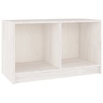 vidaXL Meuble TV Blanc 70x33x42 cm Bois de pin massif