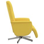 vidaXL Fauteuil inclinable avec repose-pieds jaune clair tissu