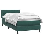 vidaXL Sommier à lattes de lit et matelas vert foncé 90x210 cm velours