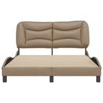 vidaXL Cadre de lit avec tête de lit Cappuccino 140x200 cm Similicuir