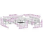 vidaXL Ensemble de canapés d'extérieur 7 pc Blanc et crème
