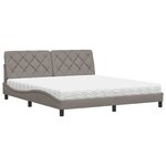 vidaXL Lit avec matelas taupe 180x200 cm tissu