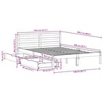 vidaXL Cadre de lit sans matelas 140x200 cm bois massif de pin