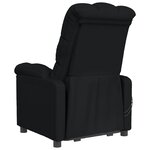 vidaXL Fauteuil électrique de massage Noir Tissu