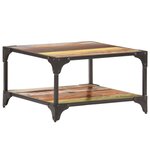 vidaXL Table basse 60x60x35 cm Bois de récupération massif