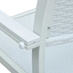 vidaXL Chaises de jardin lot de 4 Blanc Plastique Aspect de rotin