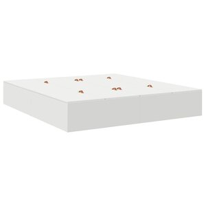 vidaXL Cadre de lit avec rangement avec stockage Blanc 200 x 200 cm