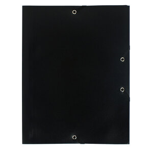 Chemise à élastique 3 rabats Polypropylène 4/10e Opaque Eco A4 Noir EXACOMPTA