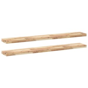vidaXL Étagères flottantes 2 Pièces 160x20x4 cm acacia massif non traité