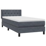 vidaXL Sommier à lattes de lit et matelas gris foncé 80x210 cm velours
