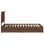 vidaXL Lit de Rangement Chêne brun 100 x 200 cm Bois d'ingénierie