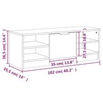 vidaXL Meuble TV Chêne sonoma 102x35 5x36 5 cm Bois d'ingénierie