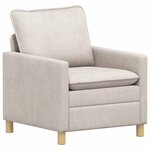 vidaXL Ensemble de Canapés 2 Pièces Crème Polyester