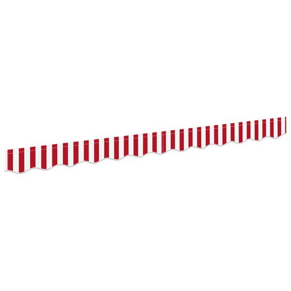 vidaXL Auvent Valence pour Cadre de 2.5 m Rouge et Blanc 2.3x0.2 m