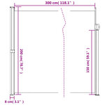 vidaXL Auvent latéral rétractable beige 200x300 cm