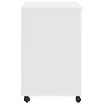 vidaXL Bureau blanc avec tiroirs Blanc MDF  Panneau de particules Standard