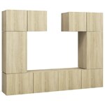 vidaXL Ensemble de meuble TV 6 Pièces Chêne sonoma Bois d'ingénierie