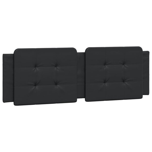 vidaXL Coussin de tête de lit Zadar noir 160 cm similicuir