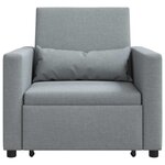 vidaXL Canapé Lit Simple Gris clair 90 x 165 x 87 cm tissu