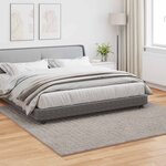 vidaXL Tapis de surface Carré HUARTE Sable 240 x 240 cm Polyester