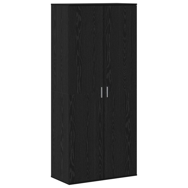 vidaXL Buffet Chêne Noir 80x39x178 cm Bois aggloméré
