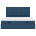 VidaXL Cadre de lit ottoman avec matelas bleu 180x200 cm tissu
