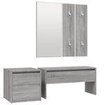 vidaXL Ensemble de meubles de couloir Sonoma gris Bois d'ingénierie