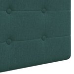 vidaXL Tête de lit suspendue Avec lumière LED Vert foncé Tissu