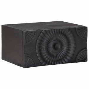 vidaXL Table de chevet faite main Noir 40 x 30 x 20 cm
