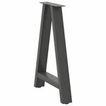 vidaXL Pieds de table à manger en forme de A 2 pièces Anthracite 50 x (72-73) cm Acier