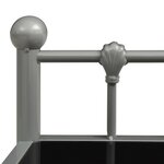 vidaXL Tables de chevet 2 Pièces Gris et noir Métal et verre