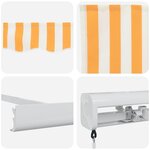 vidaXL Auvent Rétractable Jaune et blanc 300 x 250 cm Tissu et Métal