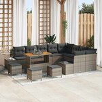 vidaXL Ensemble de canapé de jardin 12 Pièces Gris clair et gris foncé