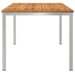 vidaXL Table à manger d'extérieur Marron Bois d'acacia massif