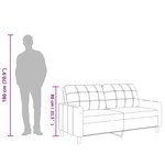 vidaXL Canapé à 2 places Crème 140 cm Similicuir