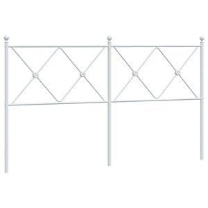vidaXL Tête de lit métal blanc 160 cm