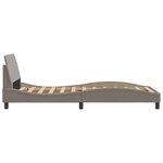 vidaXL Cadre de lit sans matelas taupe 100x200 cm tissu