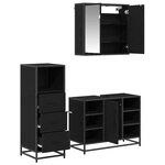 vidaXL Ensemble de mobilier de salle de bain 3 Pièces Bois Ancien
