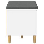 vidaXL Banc d'entrée avec coussin avec stockage Blanc 60 x 38 x 46 cm