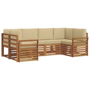 vidaXL Ensemble de canapés d'extérieur 6 pc Naturel