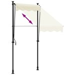 vidaXL Auvent rétractable crème 100x150 m tissu et acier