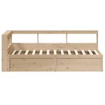 vidaXL Lit bibliothèque sans matelas 90x200 cm bois de pin massif