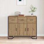 vidaXL Buffet Artisan en chêne 97x32 5x74 5 cm Bois d'ingénierie