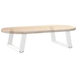 vidaXL Pieds de table basse en U 2 pièces Blanc 60 x (30-31) cm Acier