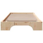vidaXL Cadre de lit Pin massif 90 x 200 cm Bois massif en pin