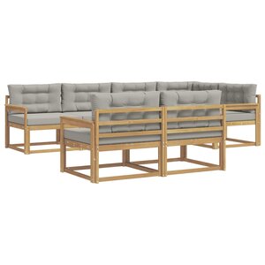 vidaXL Ensemble de canapés d'extérieur 6 pc Blanc et gris clair