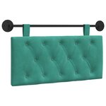 vidaXL Tête de lit suspendue Turquoise Velours
