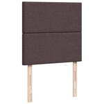 vidaXL Sommier à lattes de lit avec matelas Marron foncé 90x200 cm